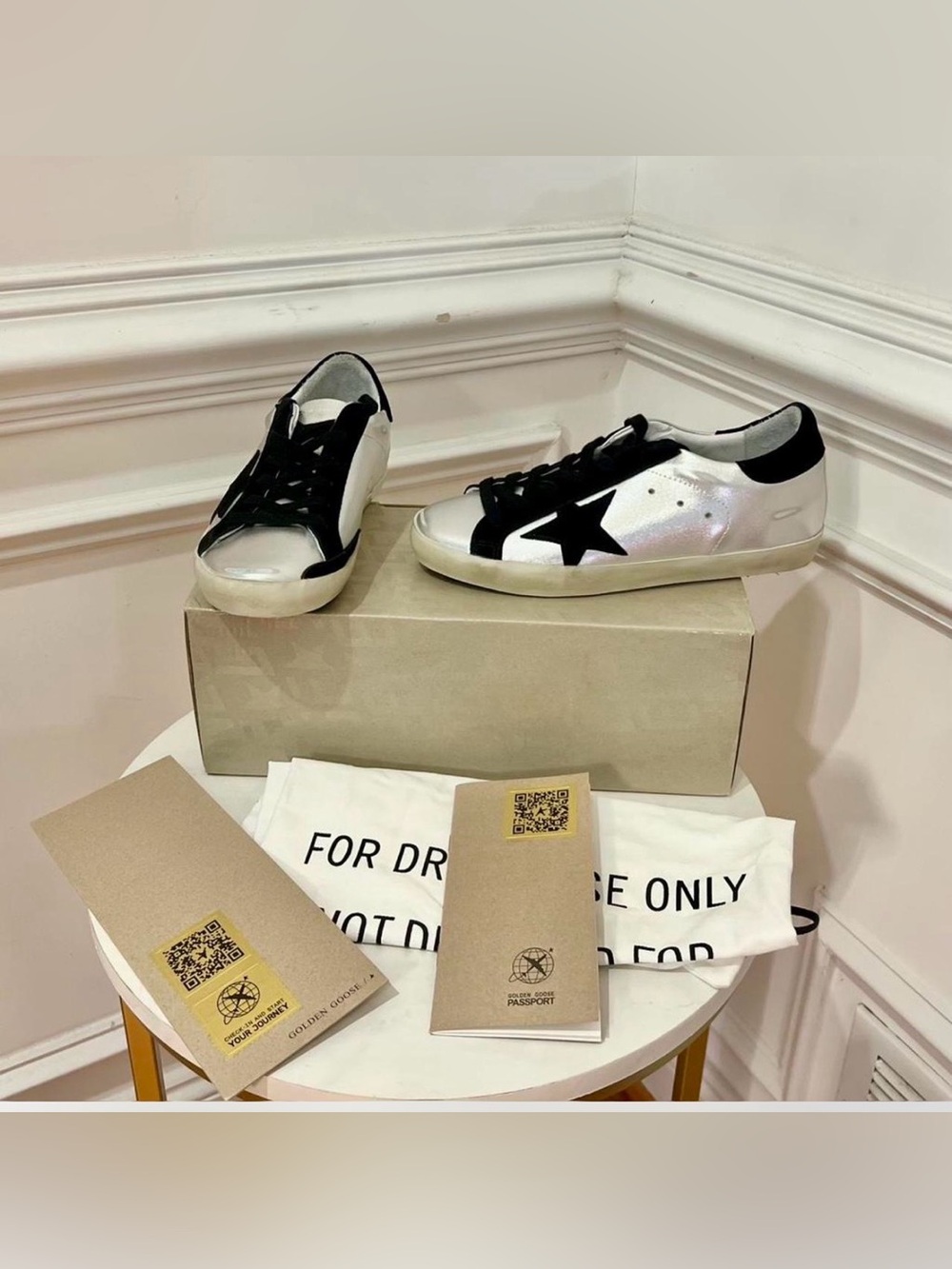 100% Authentic Golden Goose Super-Star leather sneakers women’s 6.5/7